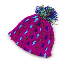 KNITTED MULTICOLOURED BEANIE