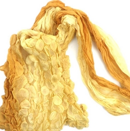 Silk ombre crashed scarf 