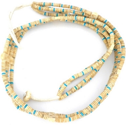 Necklace and belt with bone beads 