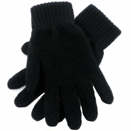 Γυναικεία μονόχρωμα ελαστικά γάντια με μαλακή επένδυση