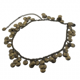 Hammered coin belt - necklace