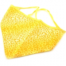 Yellow animal print triangle Italian bandana