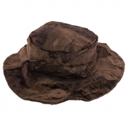 Brown velvet Indian hat 