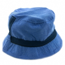 Light blue men hat with blue stripe