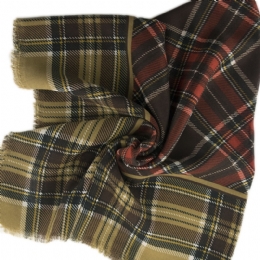 Italian square scarf with Scottish checkered design 