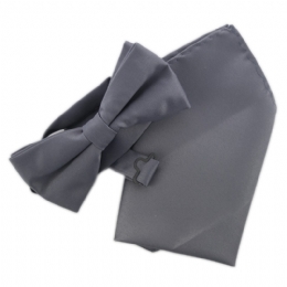 Plain colour bow tie with assorted handkerchief