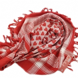 Square Indian scarf Palestinian type with hearts