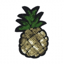Pineapple brooch with sequins 