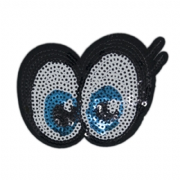 Cartoon Eyes brooch with sequins