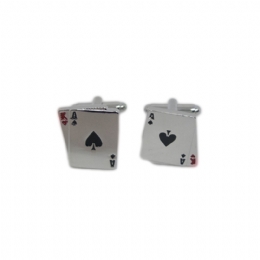 Poker card cufflinks