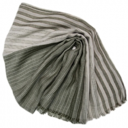 Italian striped unisex soft fabric scarf
