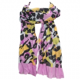 Pastel Italian silk animal print scarf