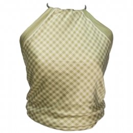 Olive checkered Italian top