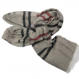 Italian crashed unisex scarf with stripes
