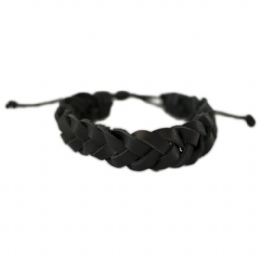 Unisex braided leather bracelet