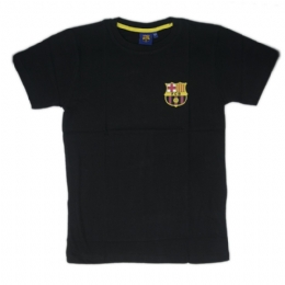 Μαύρο μονόχρωμο βαμβακερό t-shirt Barcelona