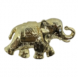 Gold Elephant brooch with strass