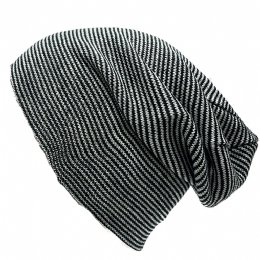 Unisex long and thin two shaded beanie 