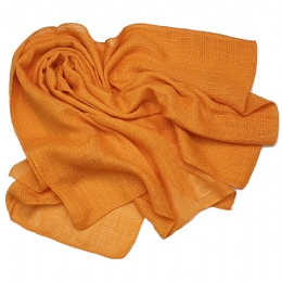 Plain colour wide Italian scarf from perforated fabric