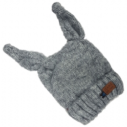 Kids knitted beanie with bunny ears