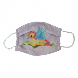 Kids lilac Italian mask Unicorn from water resistant filtering fabric