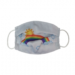 Kids Italian mask Rainbow from water resistant filtering fabric