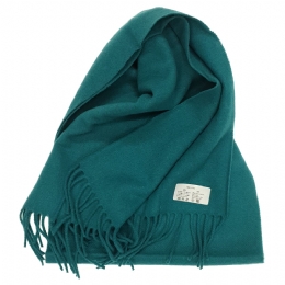 Fine quality Italian wool plain colour petrol unisex scarf