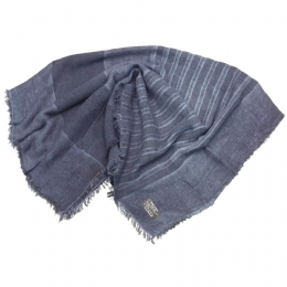 Jeans unisex stonewashed Italian scarf with stripes