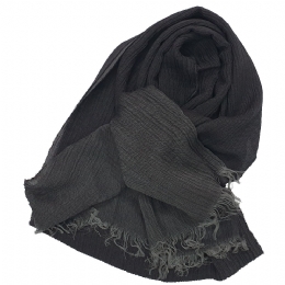 Plain colour charcoal Italian unisex wool  scarf