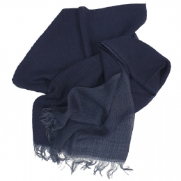 Plain colour blue Italian unisex wool  scarf