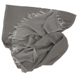Plain colour grey Italian unisex wool  scarf