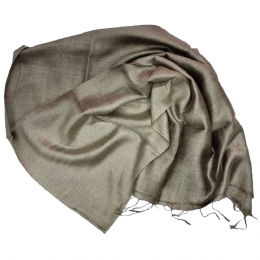 Ombre wide raw silk sand beige scarf - stole 