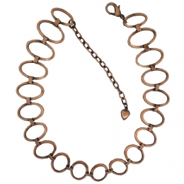 Chain choker from oval copper hoops