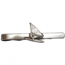 Antique silver Surfing tie clip