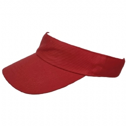 Unisex red cotton jockey visor