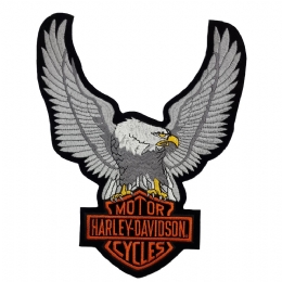 Original Harley Davidson embroidery with gray eagle