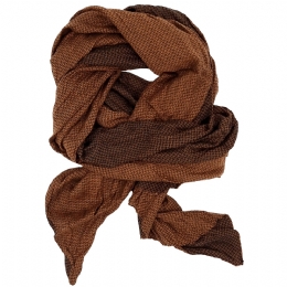 Unisex rust with black double face italian scarf 