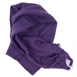 Unisex plain colour violet purple scarf in soft fabric