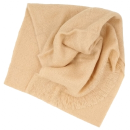 Unisex plain colour cream scarf in soft fabric