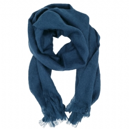Unisex plain colour midnight blue scarf in soft fabric