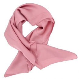 Sunset plain colour pink satin silk touch square scarf 