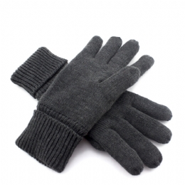 Plain colour grey men gloves with thinsulate lining