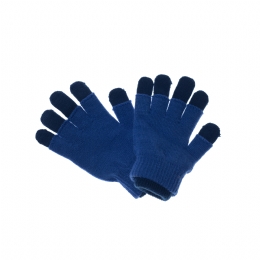 Double blue and navy blue unisex gloves with cut fingers