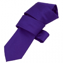 Purple narrow tie with embossed dots