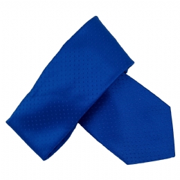 Blue royal tie with embossed dots