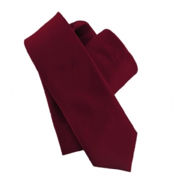 Plain colour burgundy very narrow tie