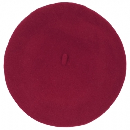 Plain colour wine woolen beret