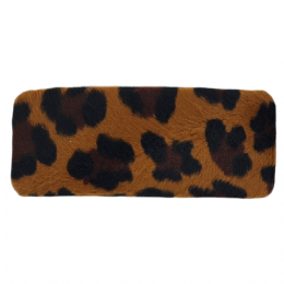 Leopard plush barrette