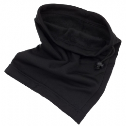 Black unisex neckwarmer with soft fluffy lining