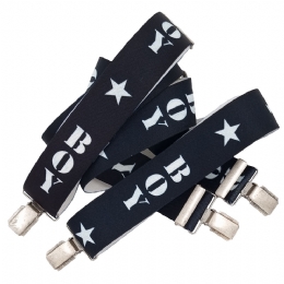 Unisex black and white suspenders Boy
